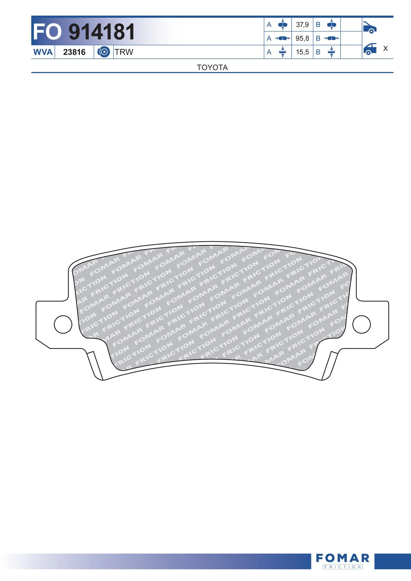 Brake Pad Set, disc brake